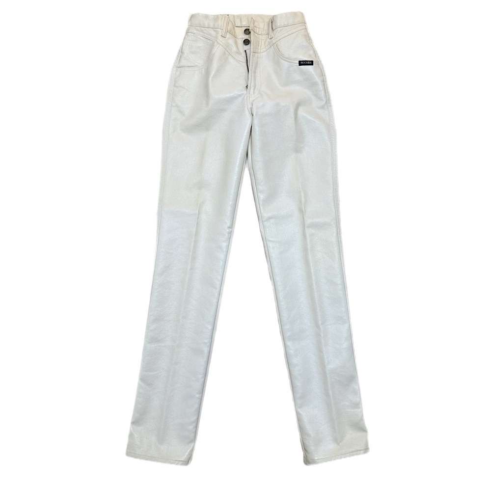 Vtg Rockies Womens White Cotton-Blend Pants Size 27/5